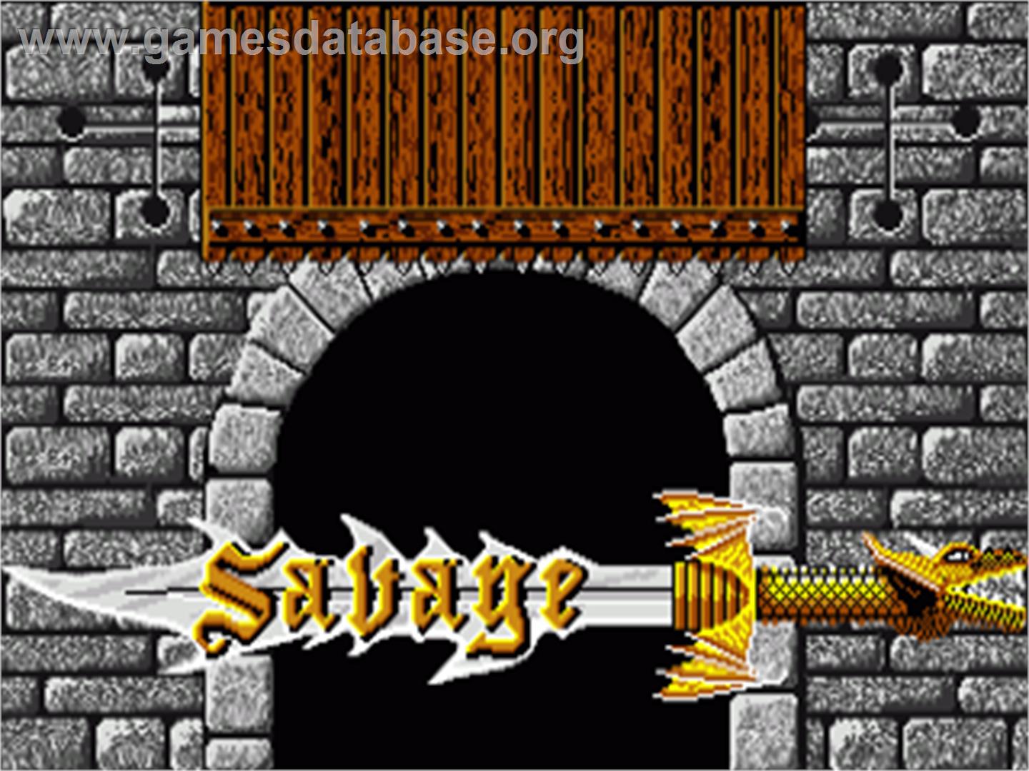 Savage - Commodore Amiga - Artwork - Title Screen