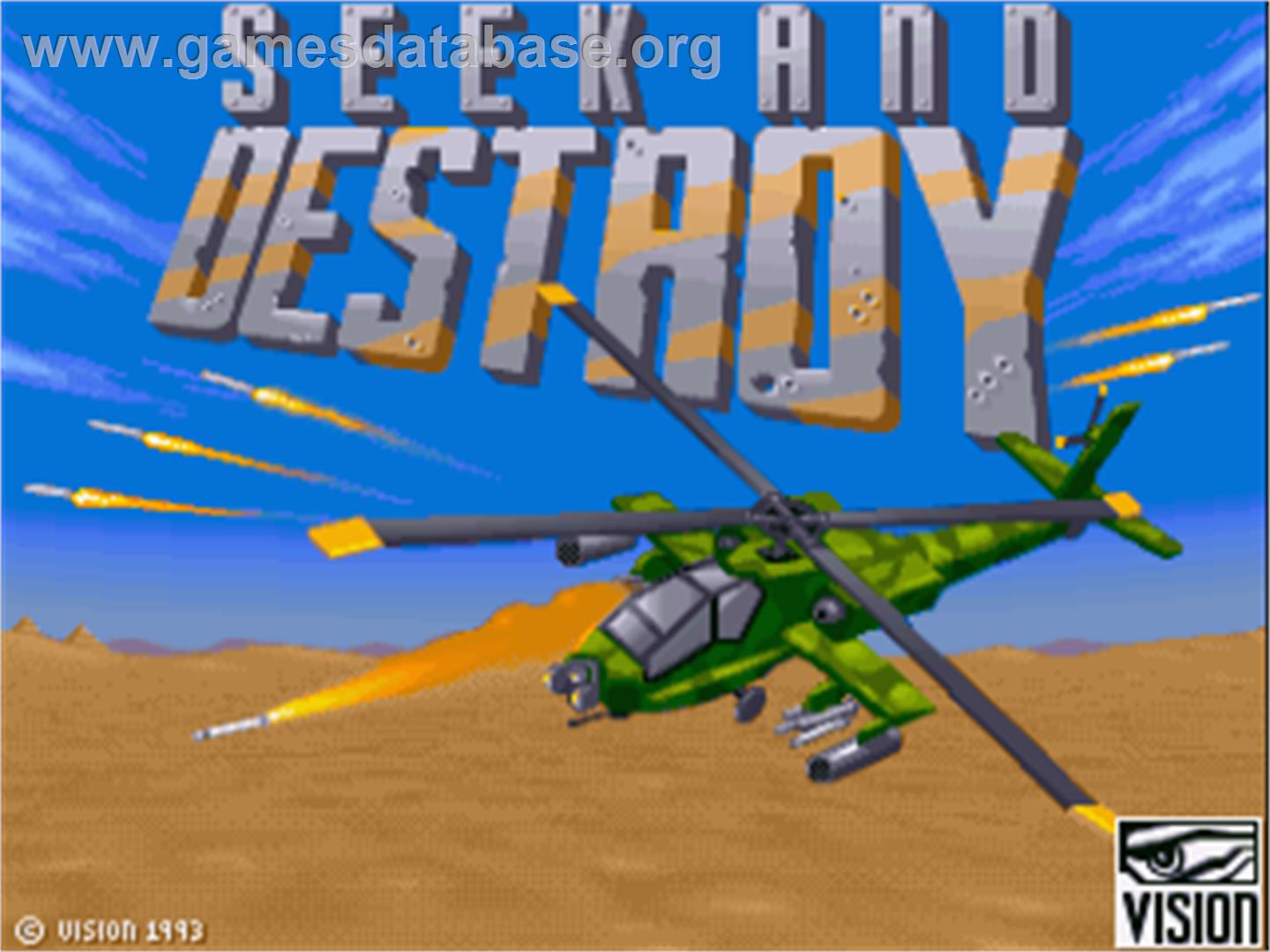 Seek and Destroy - Commodore Amiga - Artwork - Title Screen