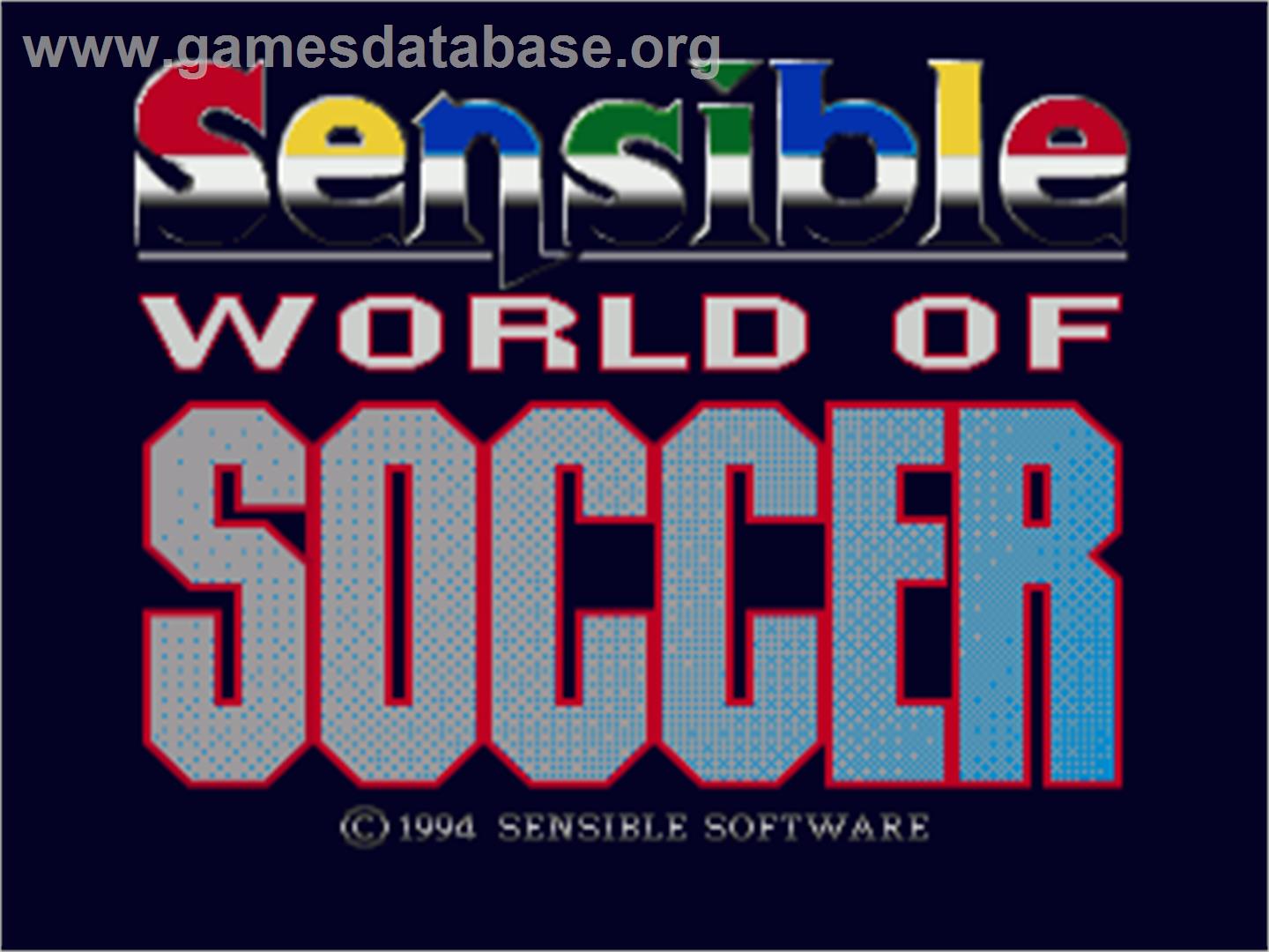 Sensible World of Soccer: European Championship Edition - Commodore Amiga - Artwork - Title Screen