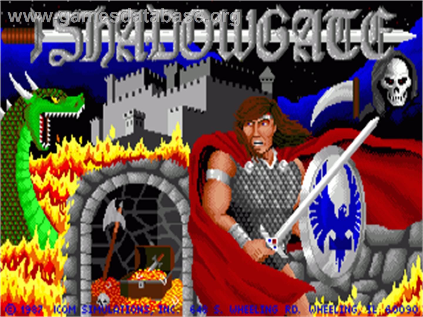Shadowgate - Commodore Amiga - Artwork - Title Screen