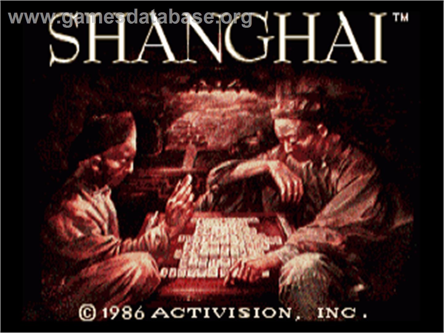 Shanghai - Commodore Amiga - Artwork - Title Screen