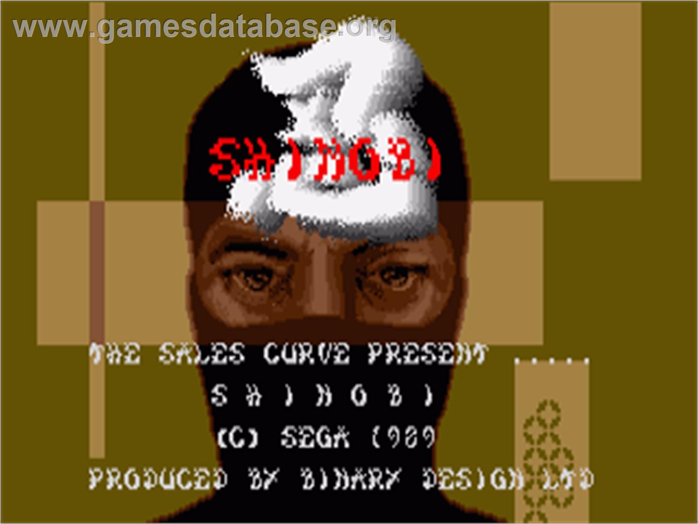 Shinobi - Commodore Amiga - Artwork - Title Screen