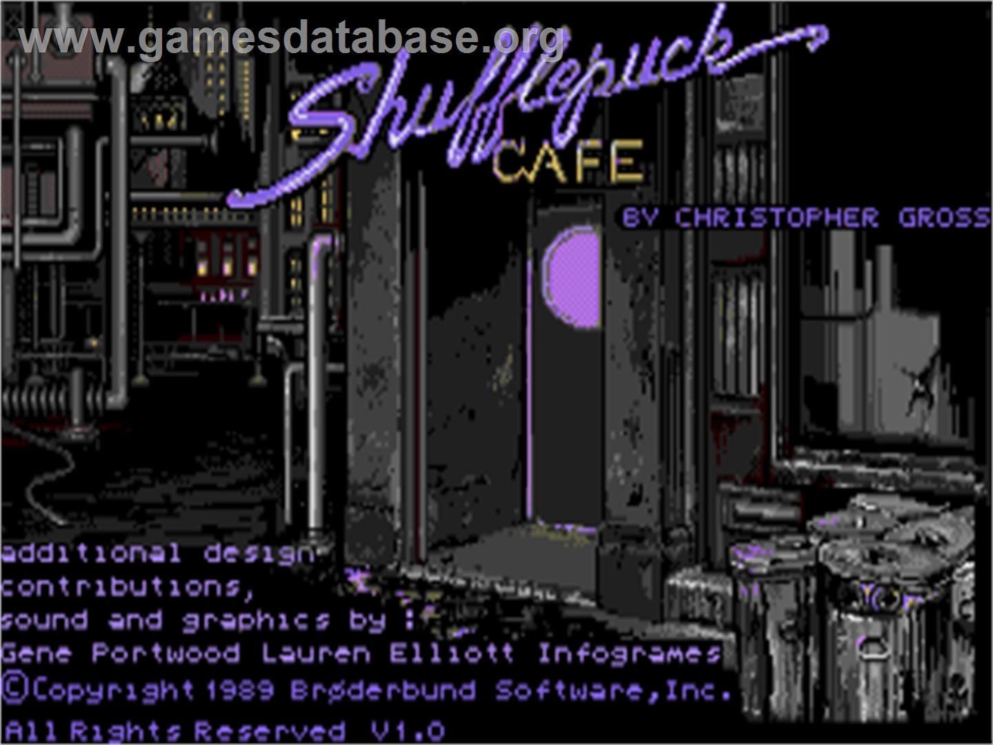 Shufflepuck Cafe - Commodore Amiga - Artwork - Title Screen
