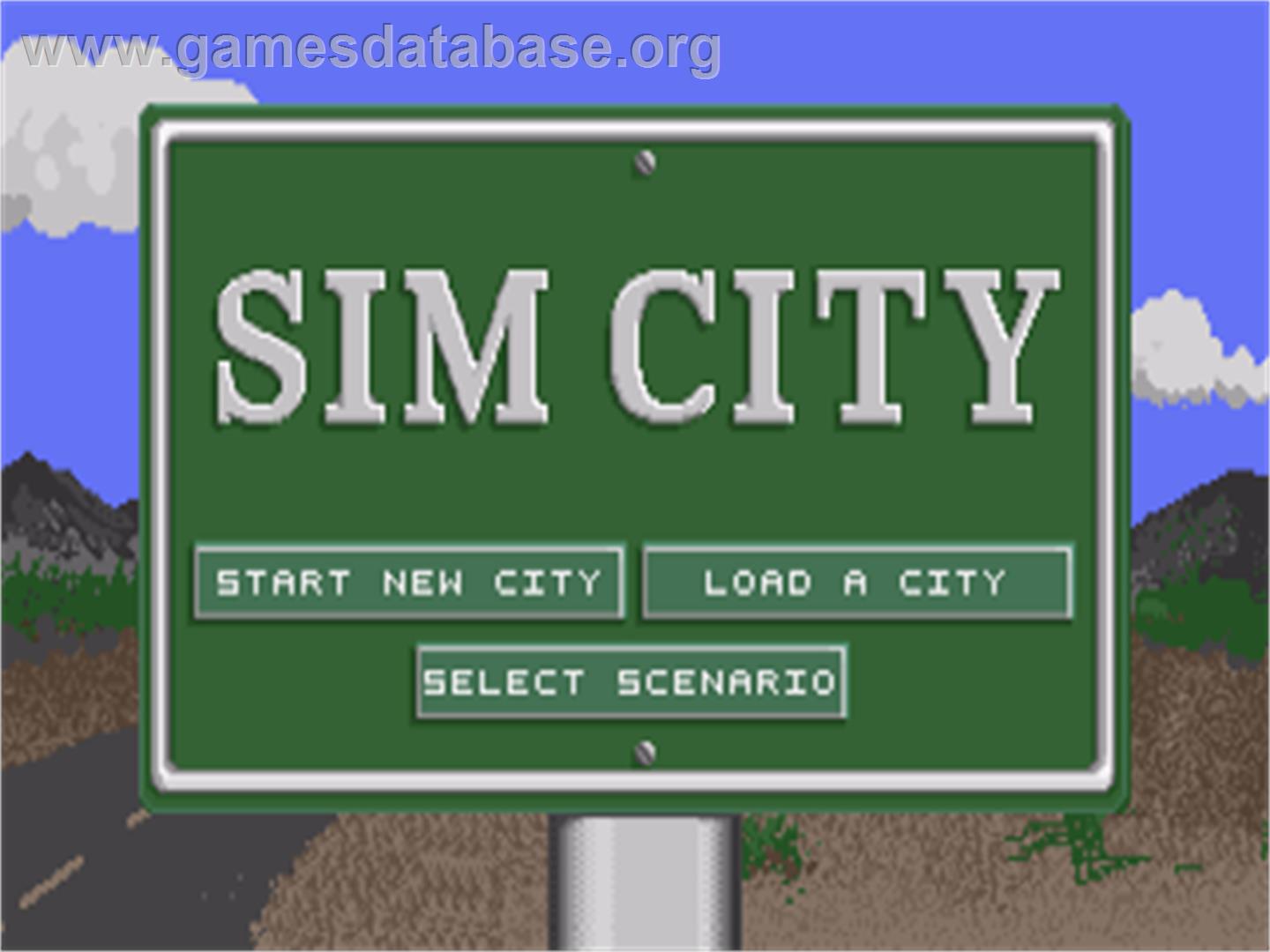 Sim City: Terrain Editor - Commodore Amiga - Artwork - Title Screen