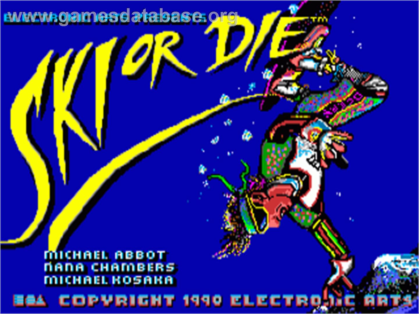 Ski or Die - Commodore Amiga - Artwork - Title Screen