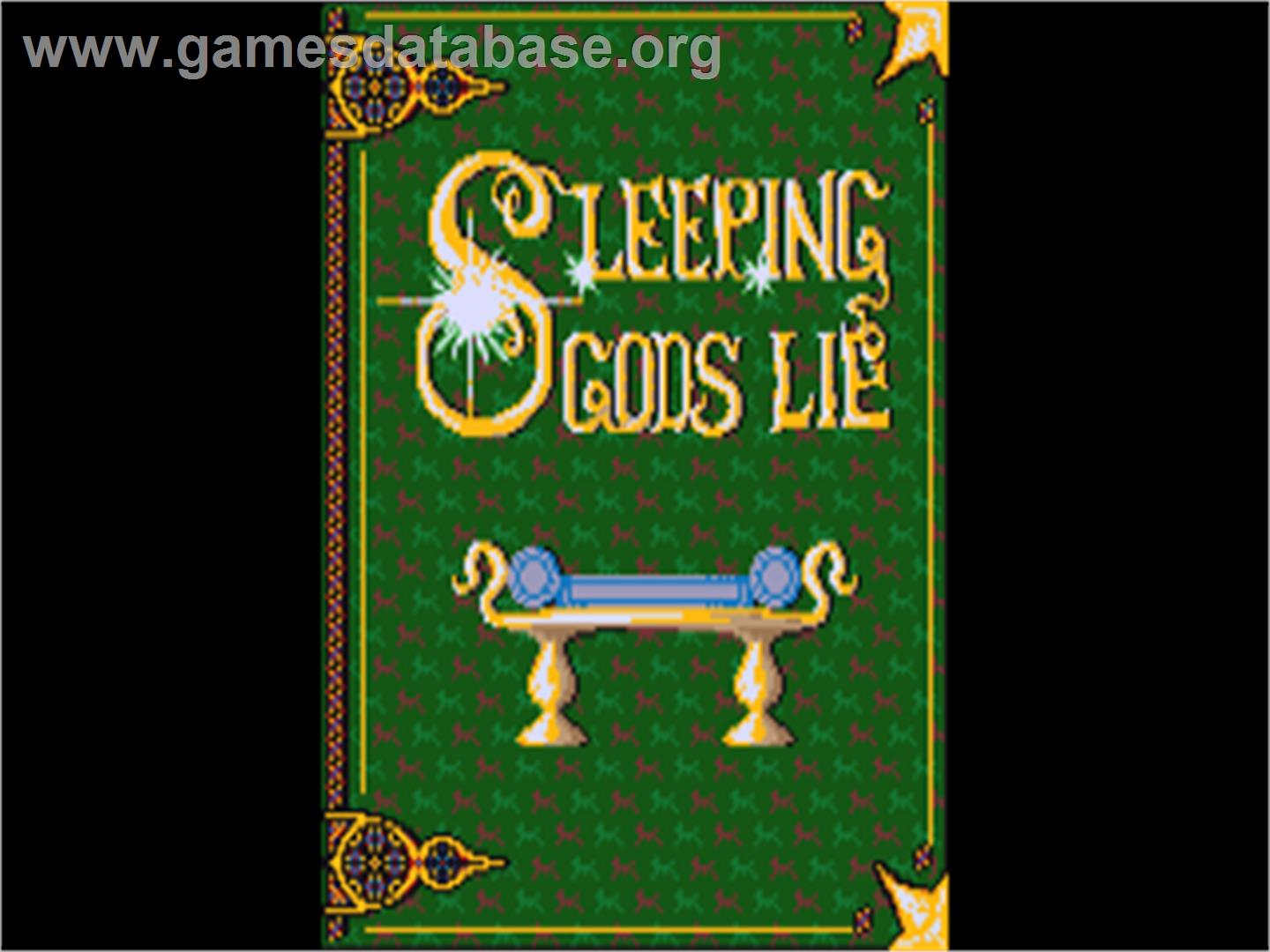 Sleeping Gods Lie - Commodore Amiga - Artwork - Title Screen