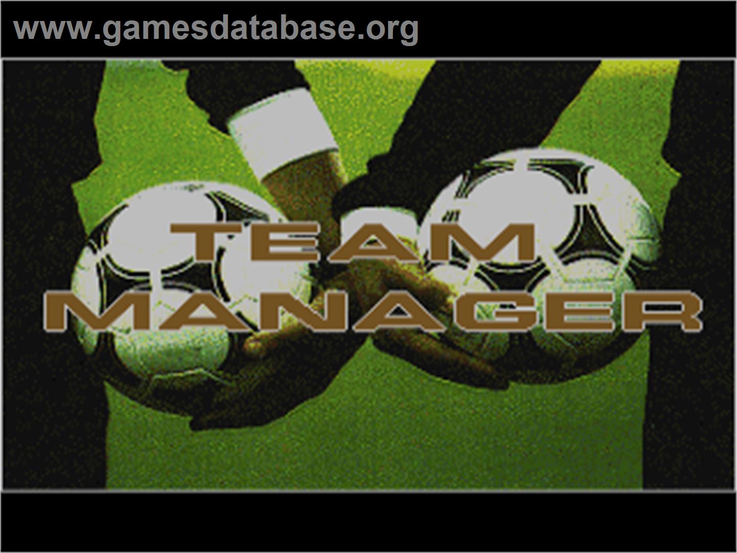 Soccer Team Manager: English and Italian Leagues - Commodore Amiga - Artwork - Title Screen