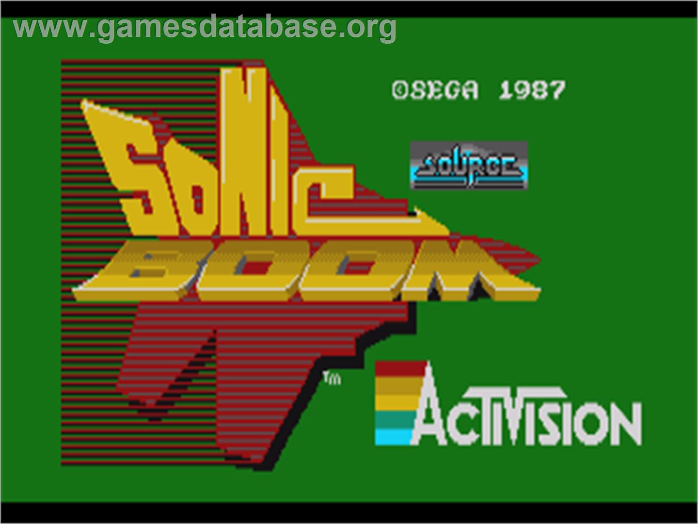Sonic Boom - Commodore Amiga - Artwork - Title Screen