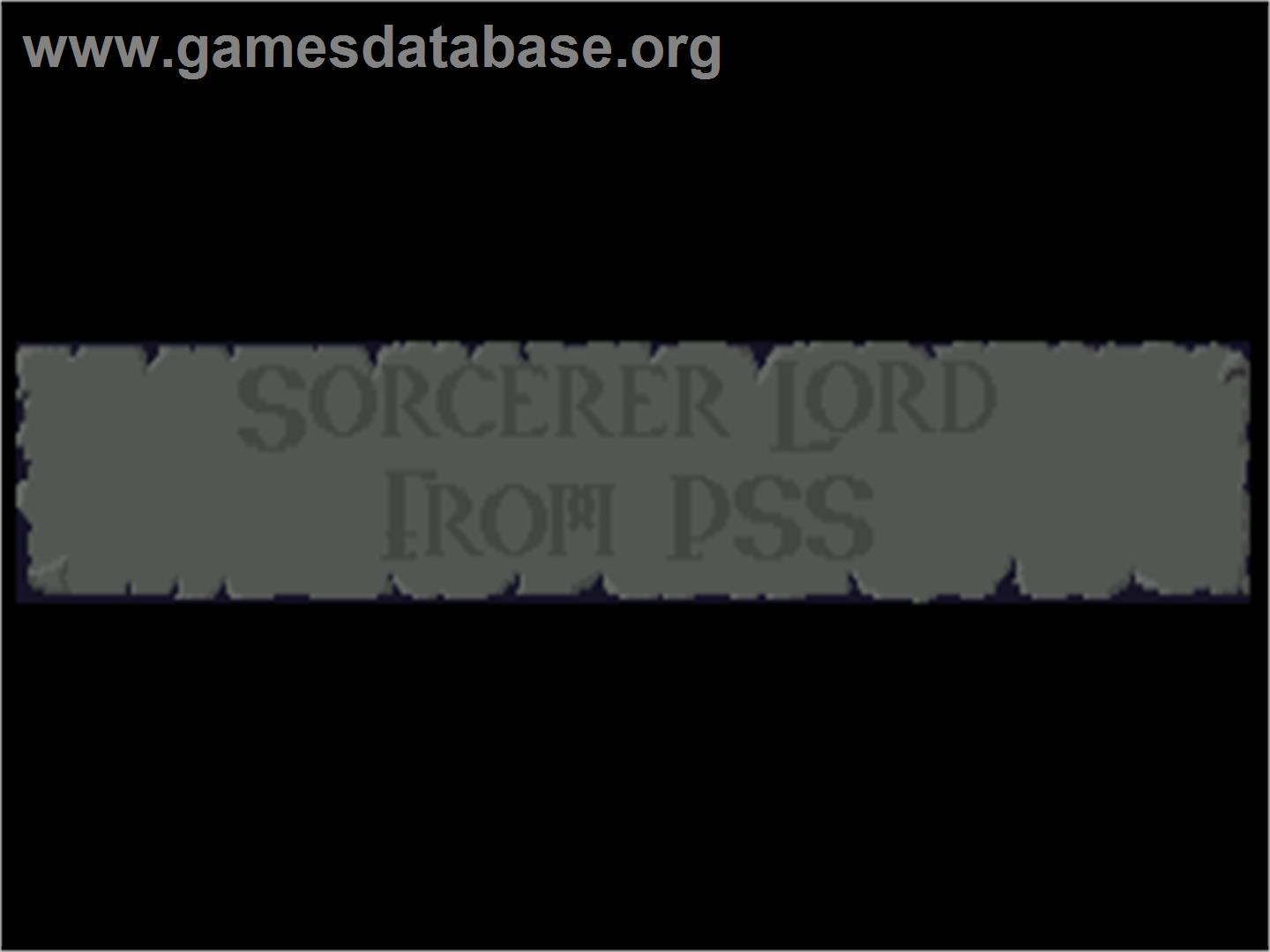 Sorcerer Lord - Commodore Amiga - Artwork - Title Screen