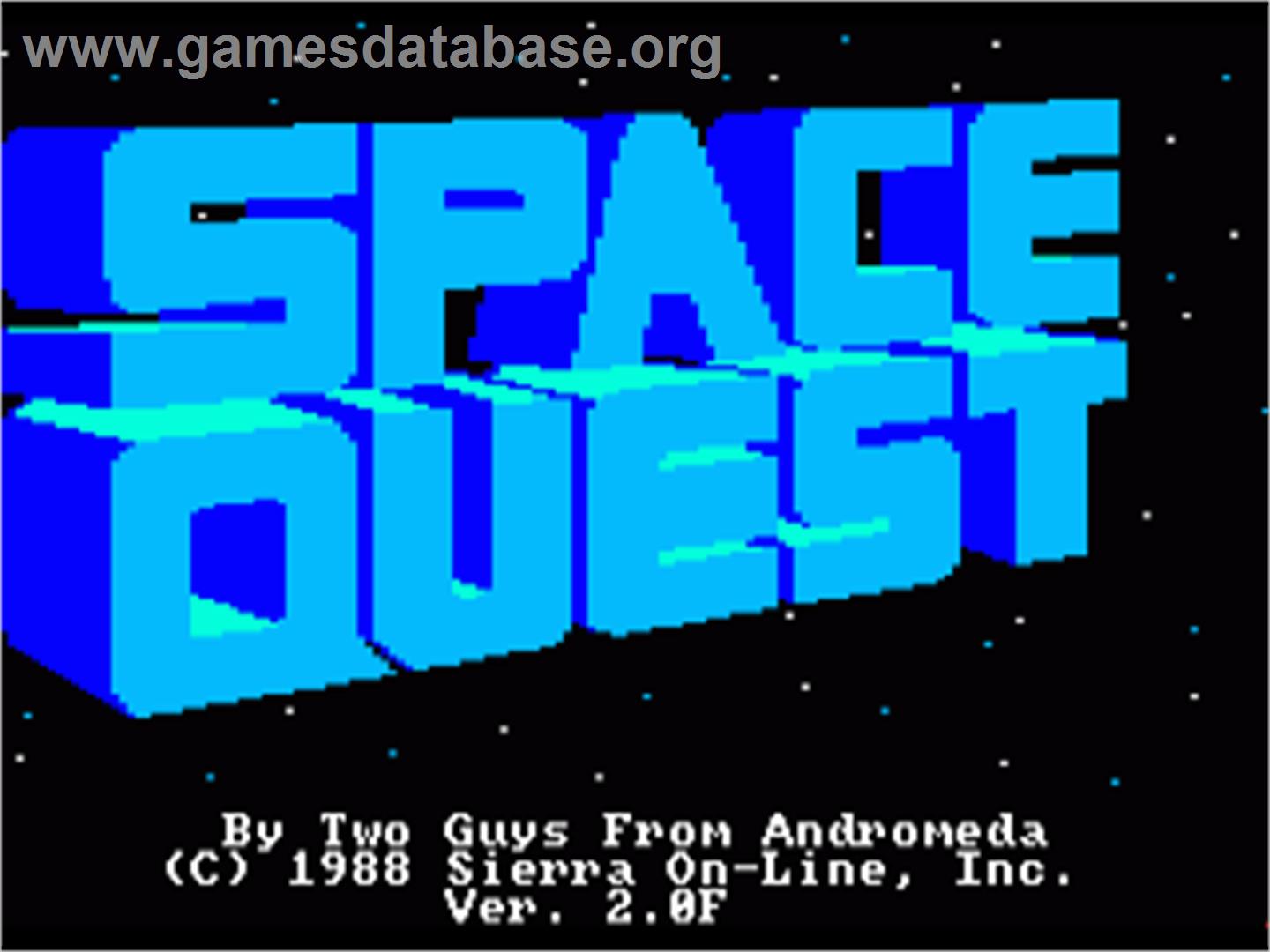 Space Quest II: Vohaul's Revenge - Commodore Amiga - Artwork - Title Screen