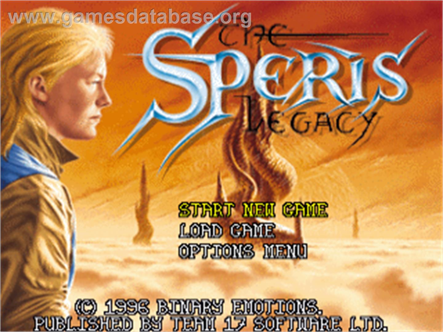 Speris Legacy - Commodore Amiga - Artwork - Title Screen