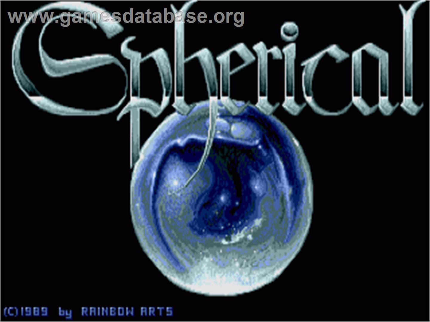 Spherical - Commodore Amiga - Artwork - Title Screen