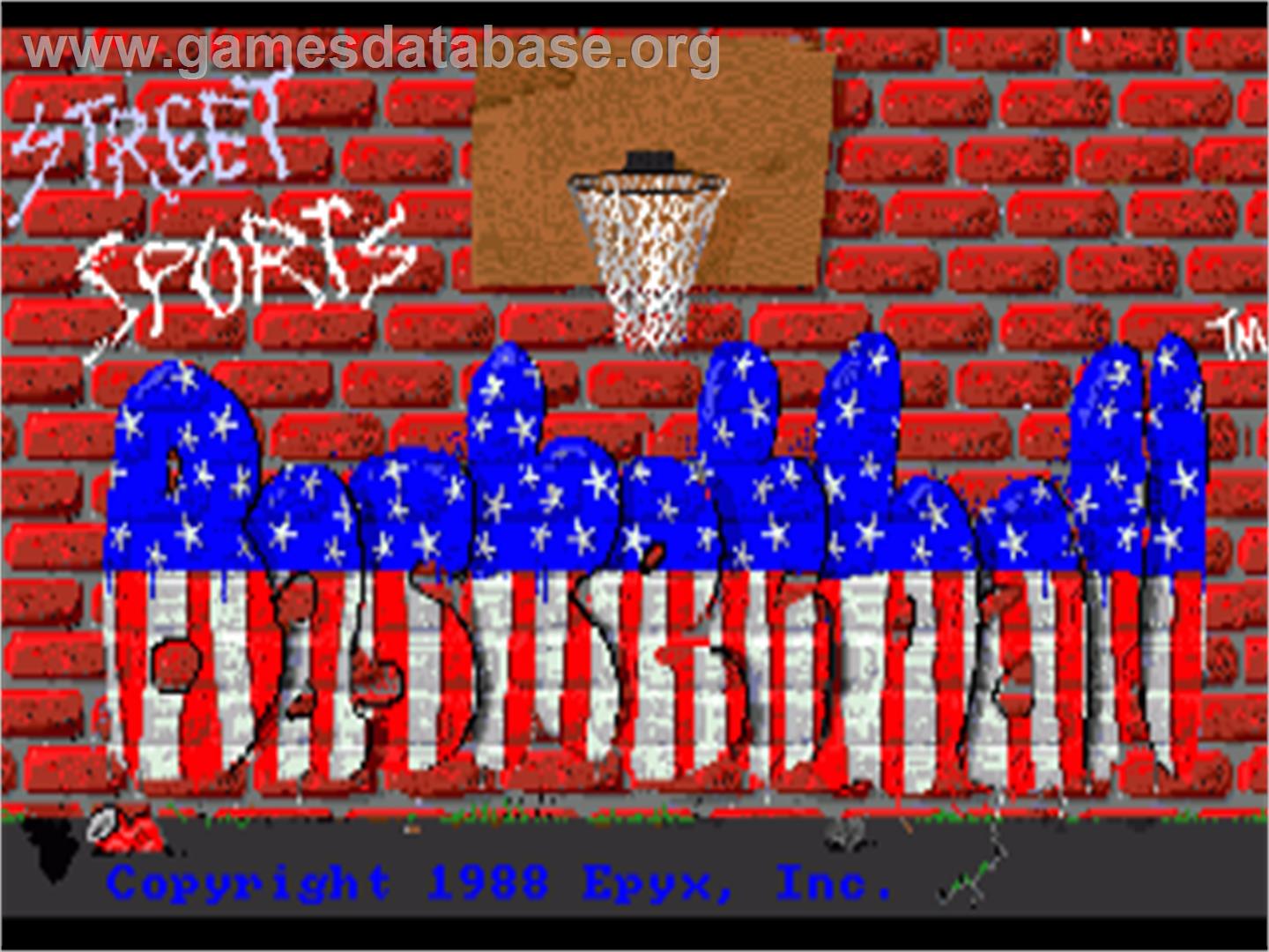 Street Sports Basketball - Commodore Amiga - Artwork - Title Screen