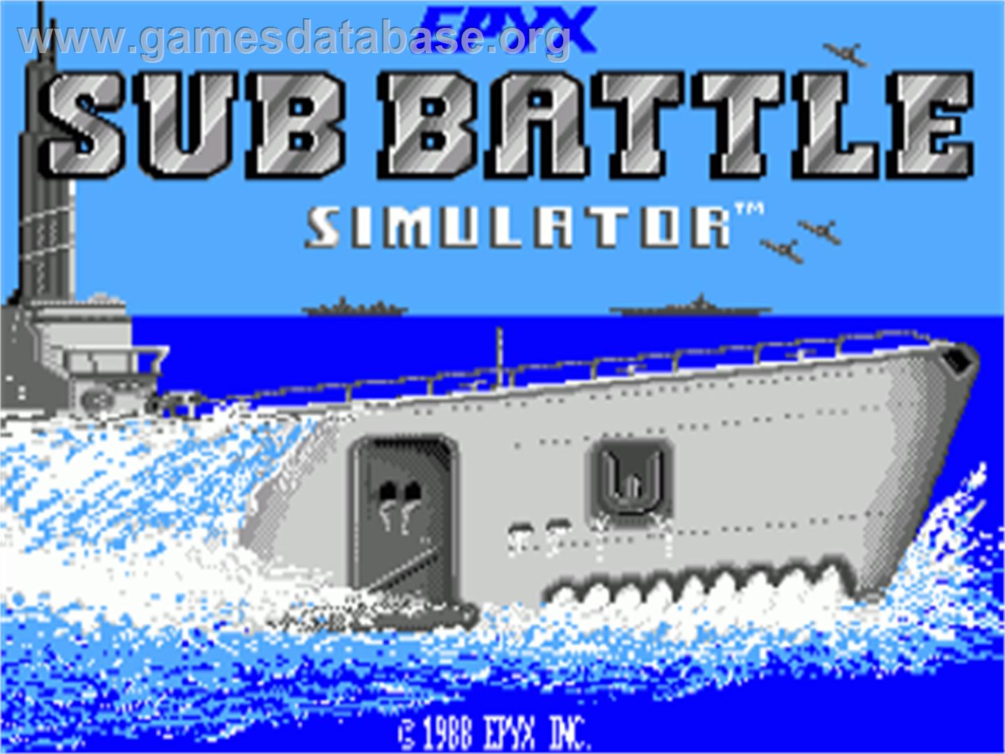 Sub Battle Simulator - Commodore Amiga - Artwork - Title Screen