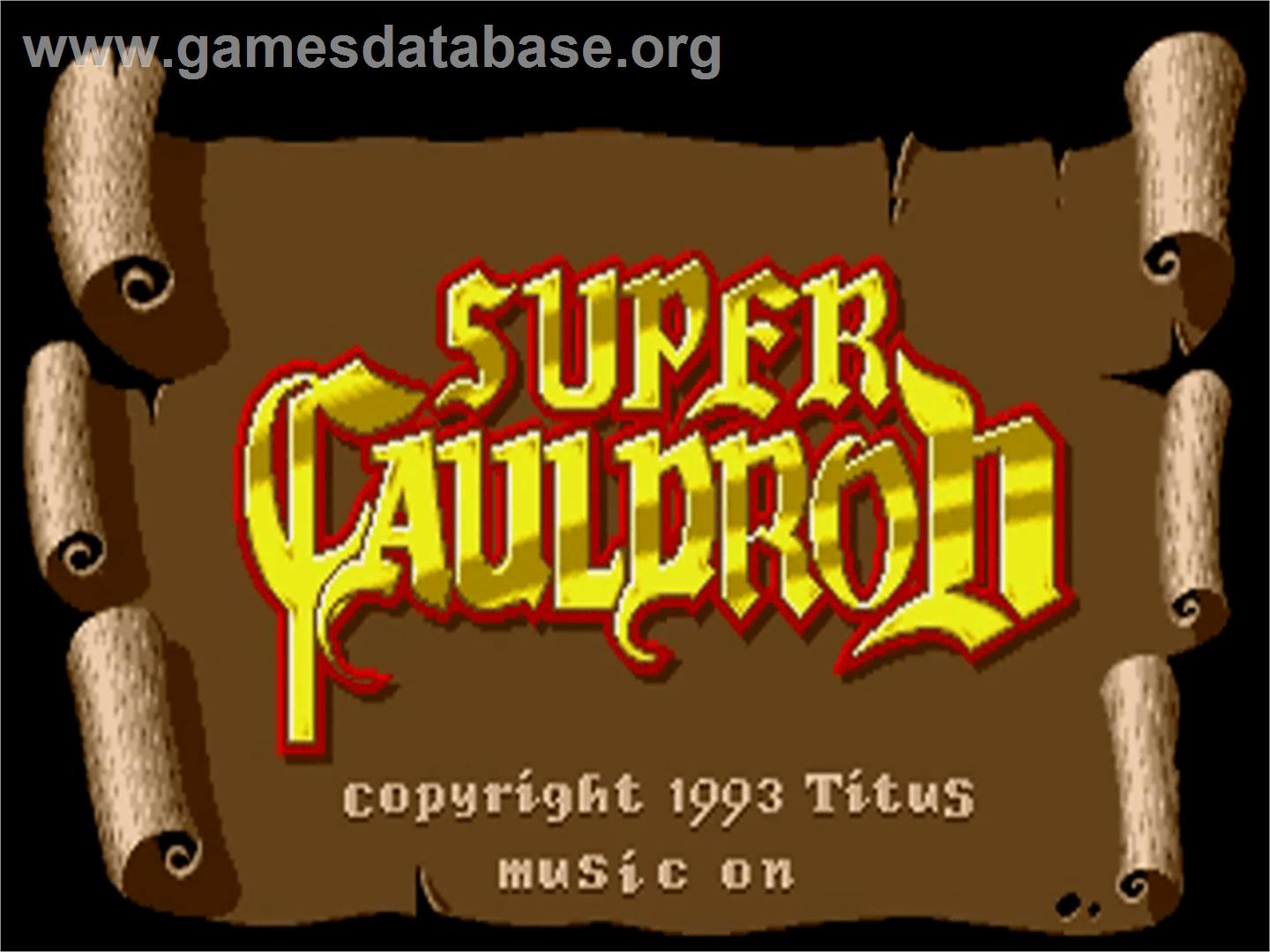 Super Cauldron - Commodore Amiga - Artwork - Title Screen