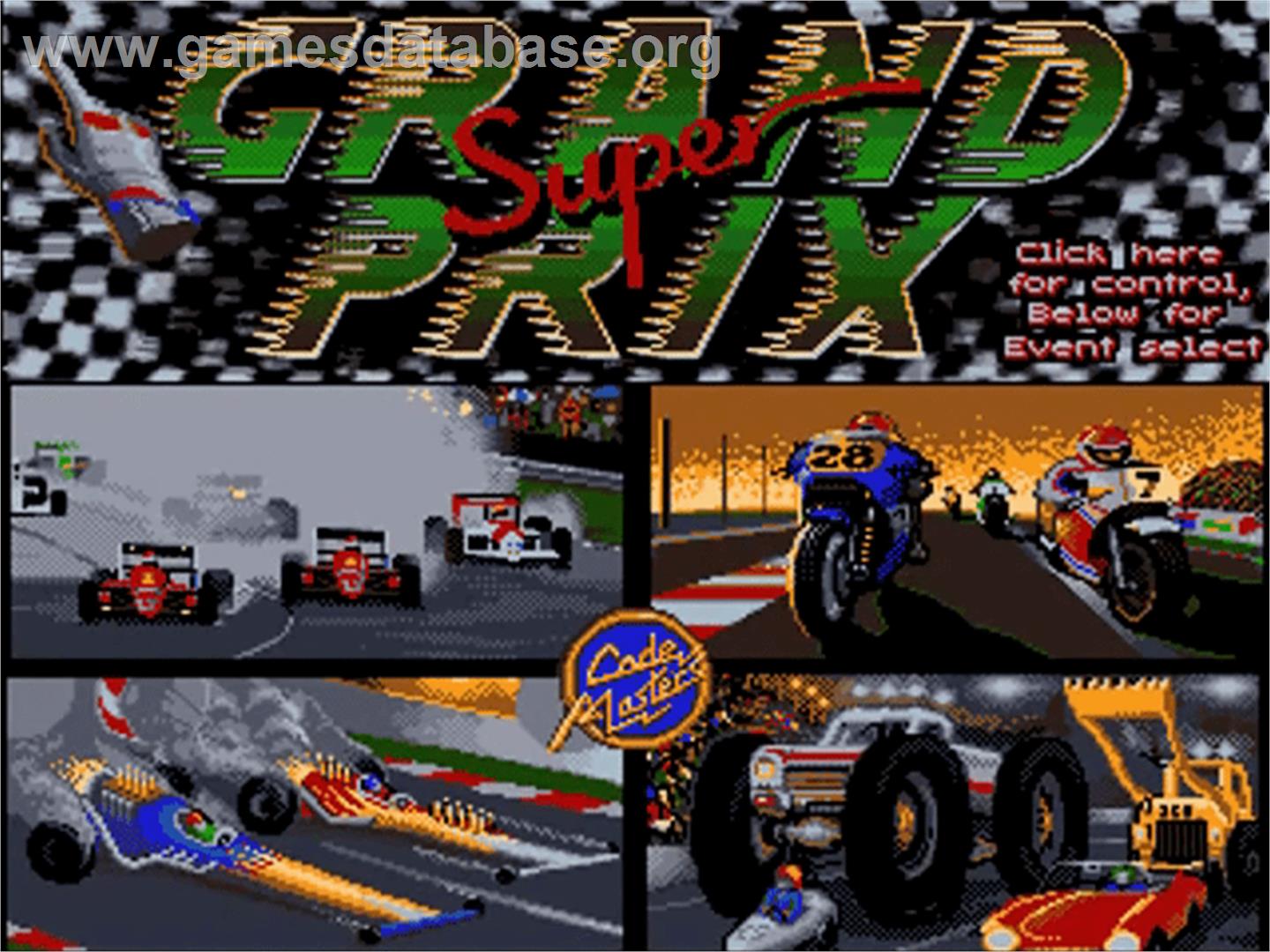 Super Grand Prix - Commodore Amiga - Artwork - Title Screen