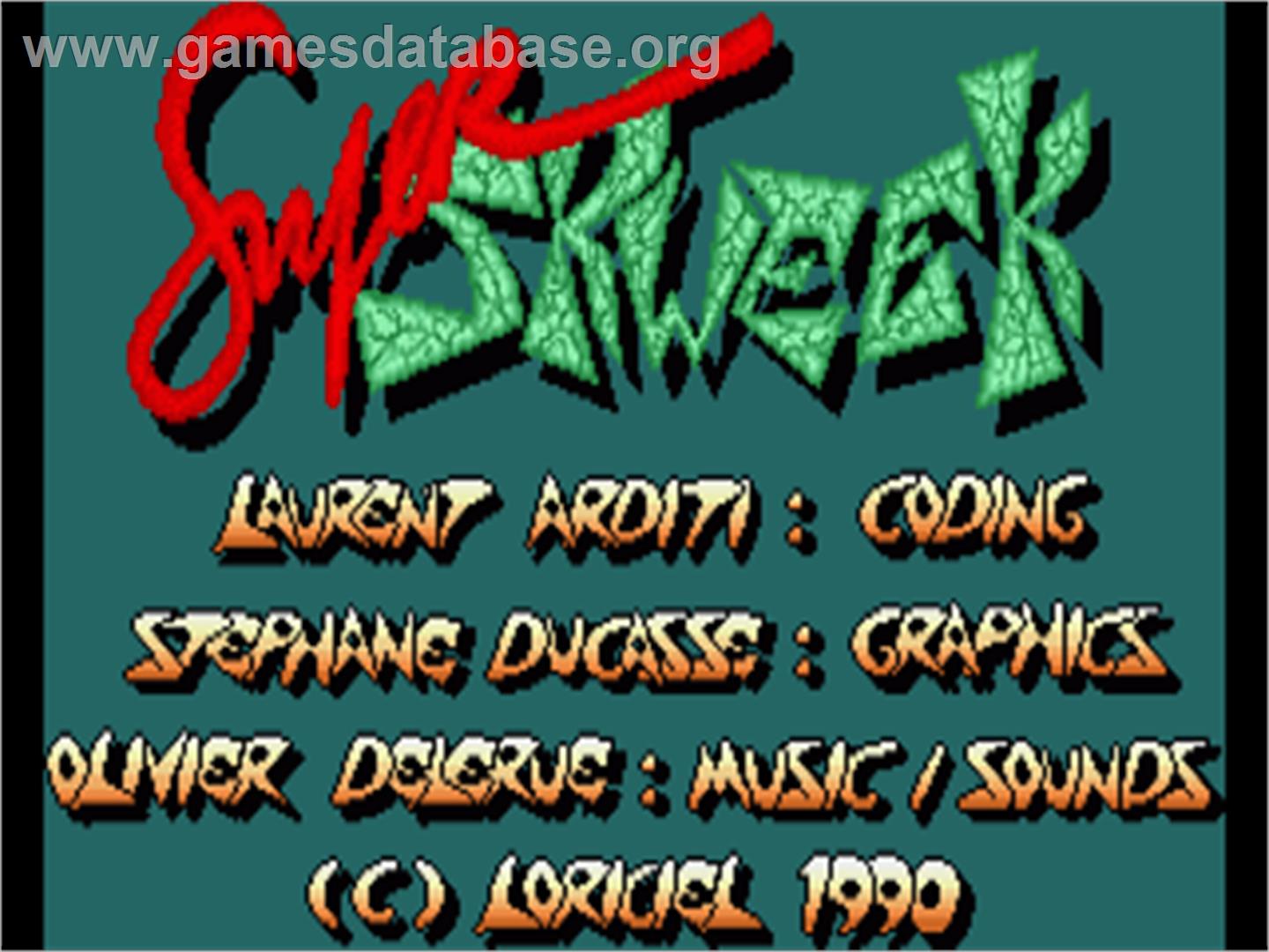 Super Skweek - Commodore Amiga - Artwork - Title Screen