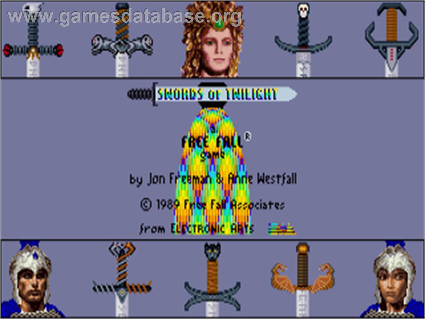 Swords of Twilight - Commodore Amiga - Artwork - Title Screen