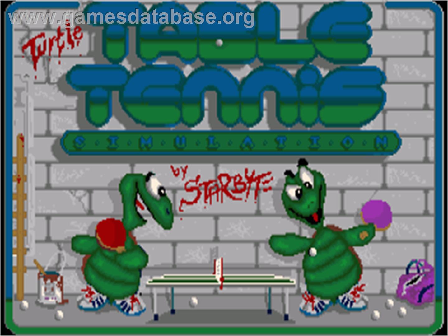 Table Tennis Simulation - Commodore Amiga - Artwork - Title Screen
