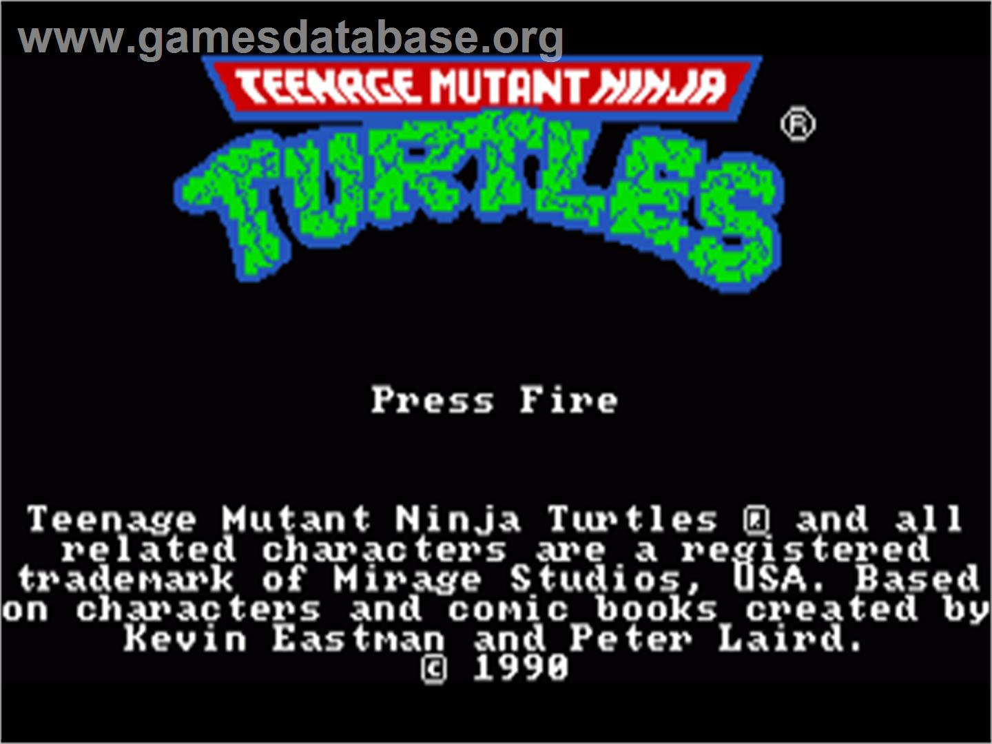 Teenage Mutant Ninja Turtles - Commodore Amiga - Artwork - Title Screen