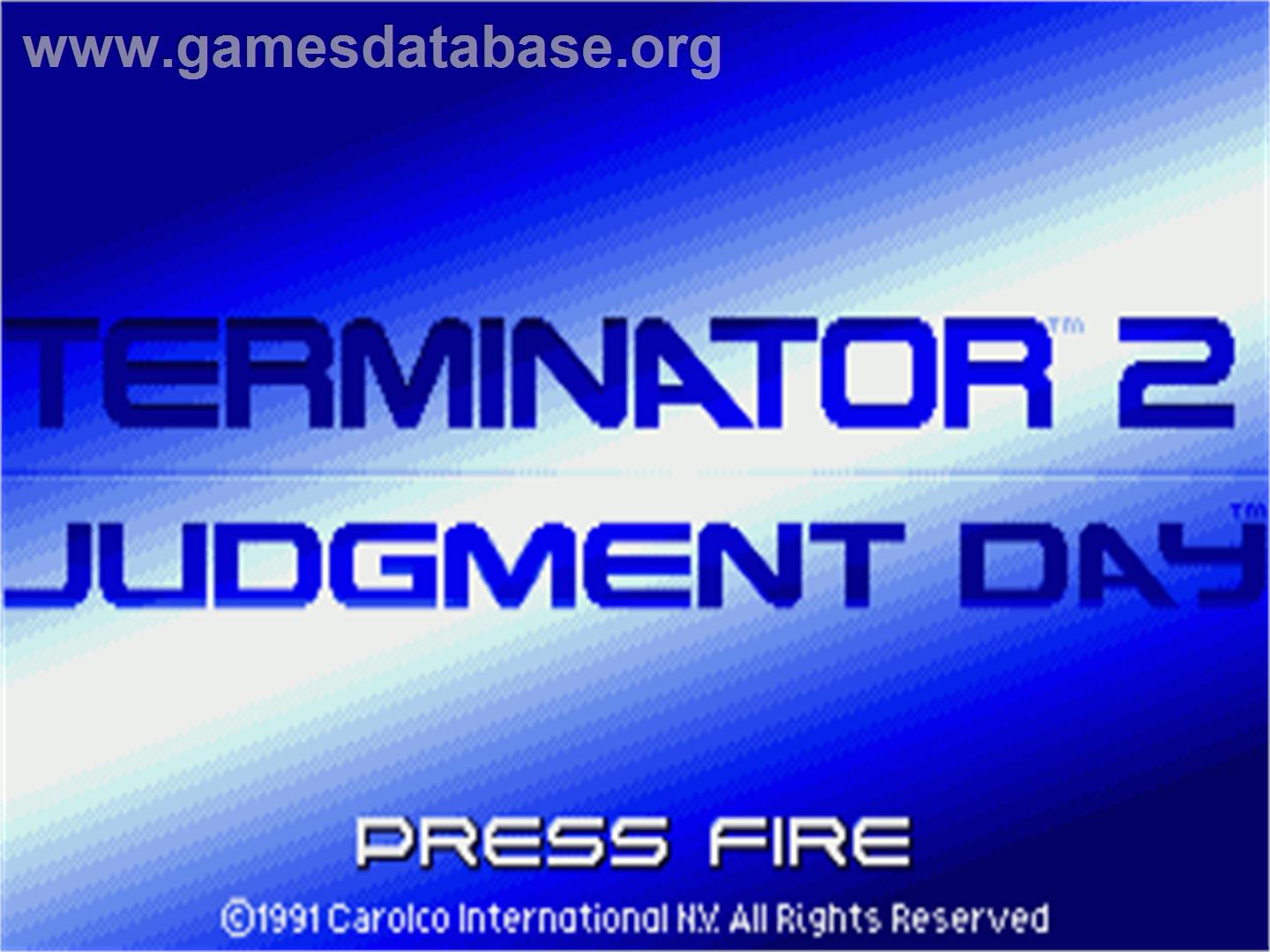 Terminator 2 - Judgment Day - Commodore Amiga - Artwork - Title Screen