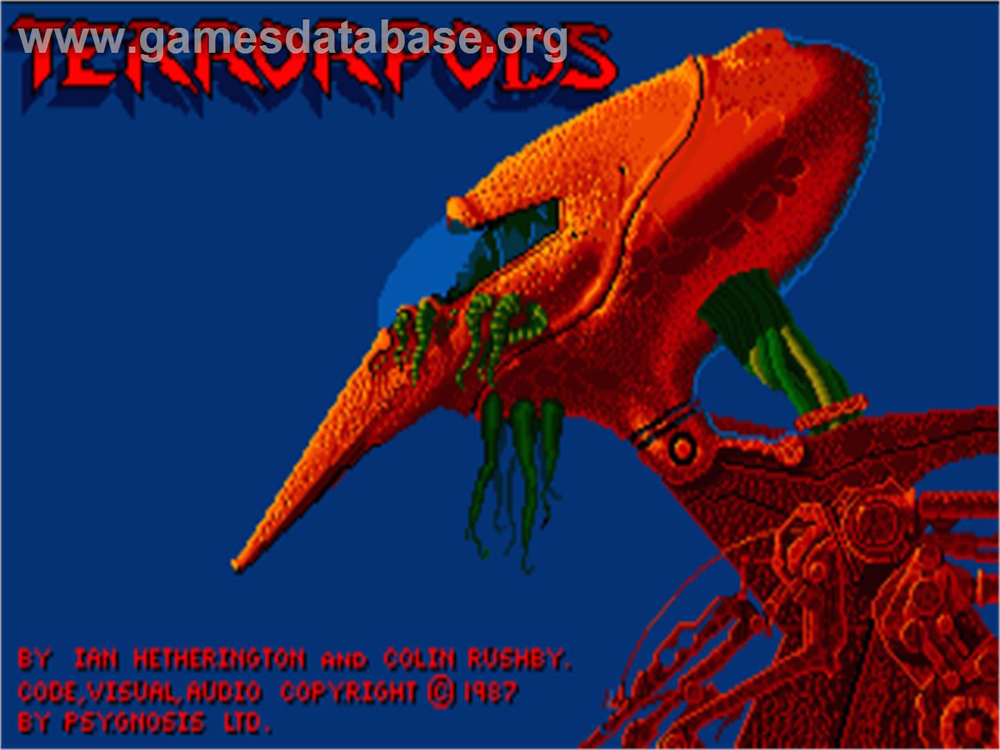 Terrorpods - Commodore Amiga - Artwork - Title Screen