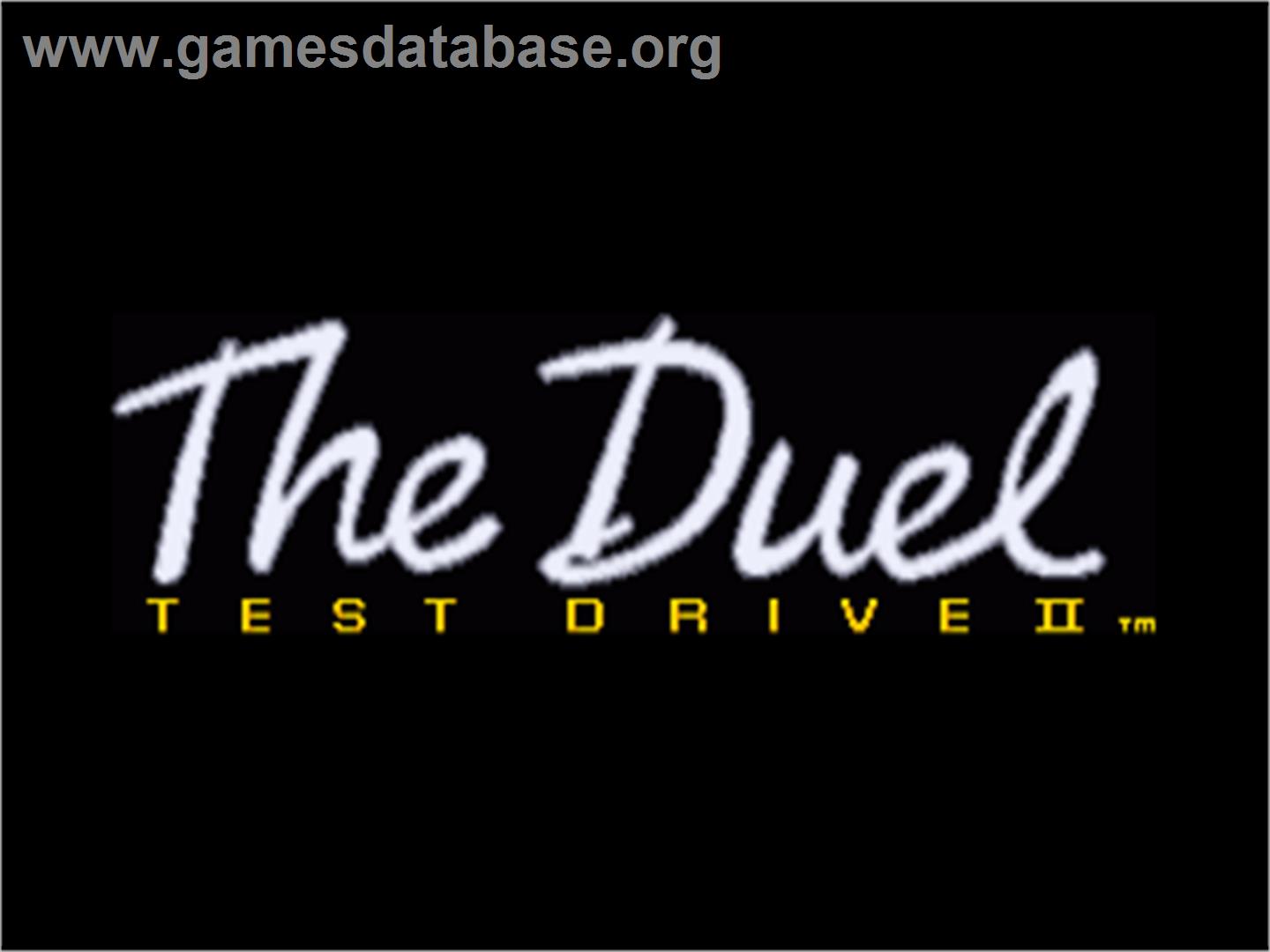 Test Drive II Car Disk: The Supercars - Commodore Amiga - Artwork - Title Screen