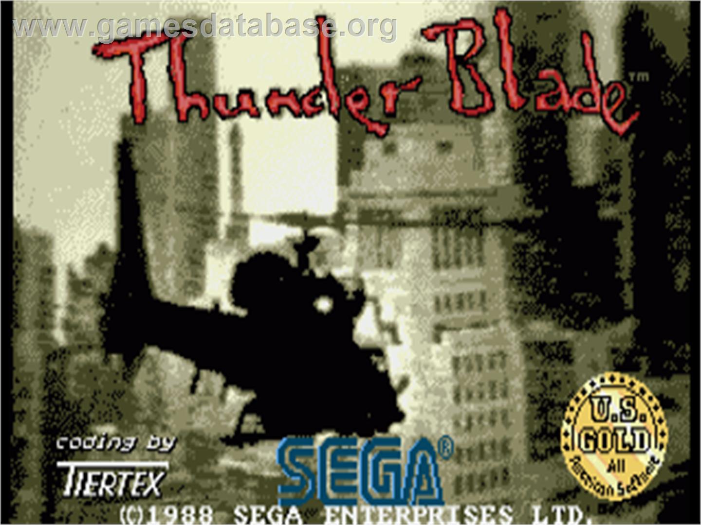 Thunder Blade - Commodore Amiga - Artwork - Title Screen