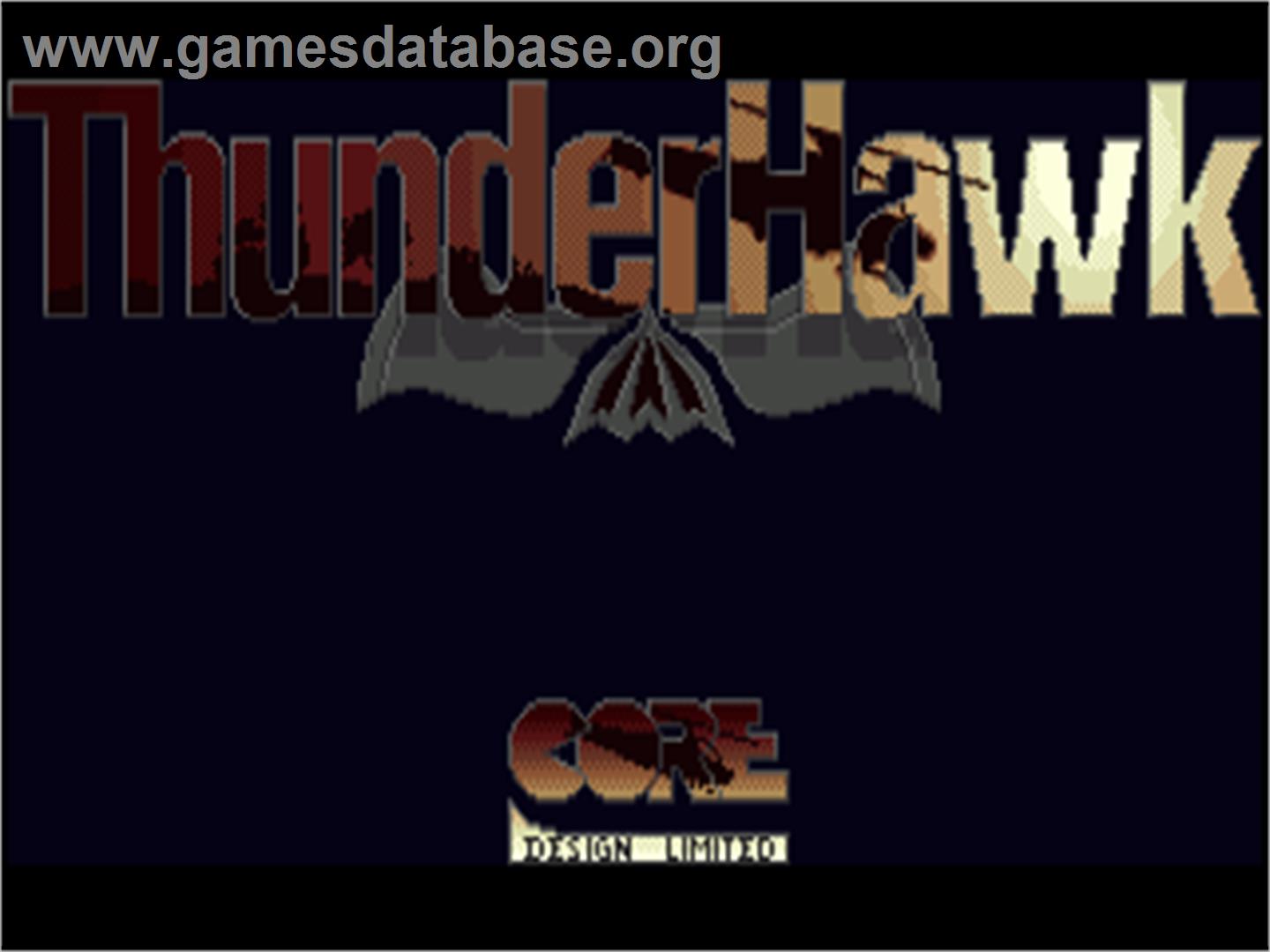 Thunderhawk AH-73M - Commodore Amiga - Artwork - Title Screen