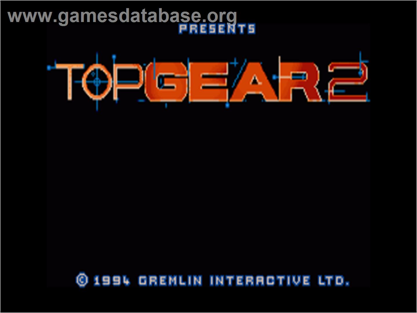 Top Gear 2 - Commodore Amiga - Artwork - Title Screen