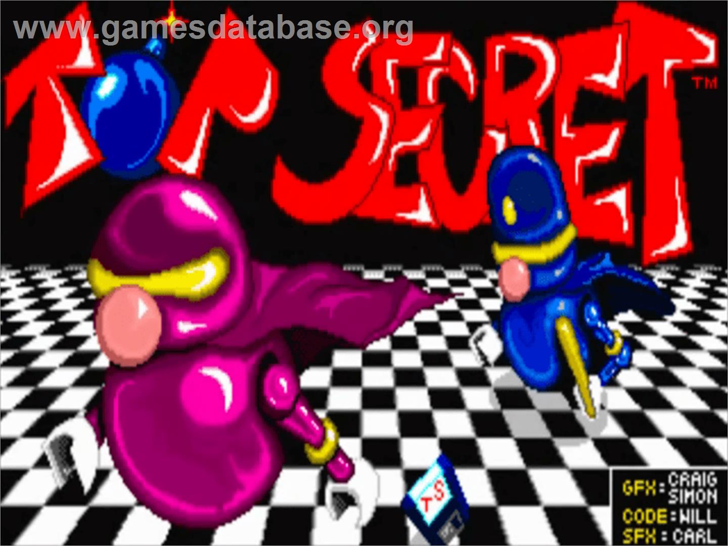 Top Secret - Commodore Amiga - Artwork - Title Screen
