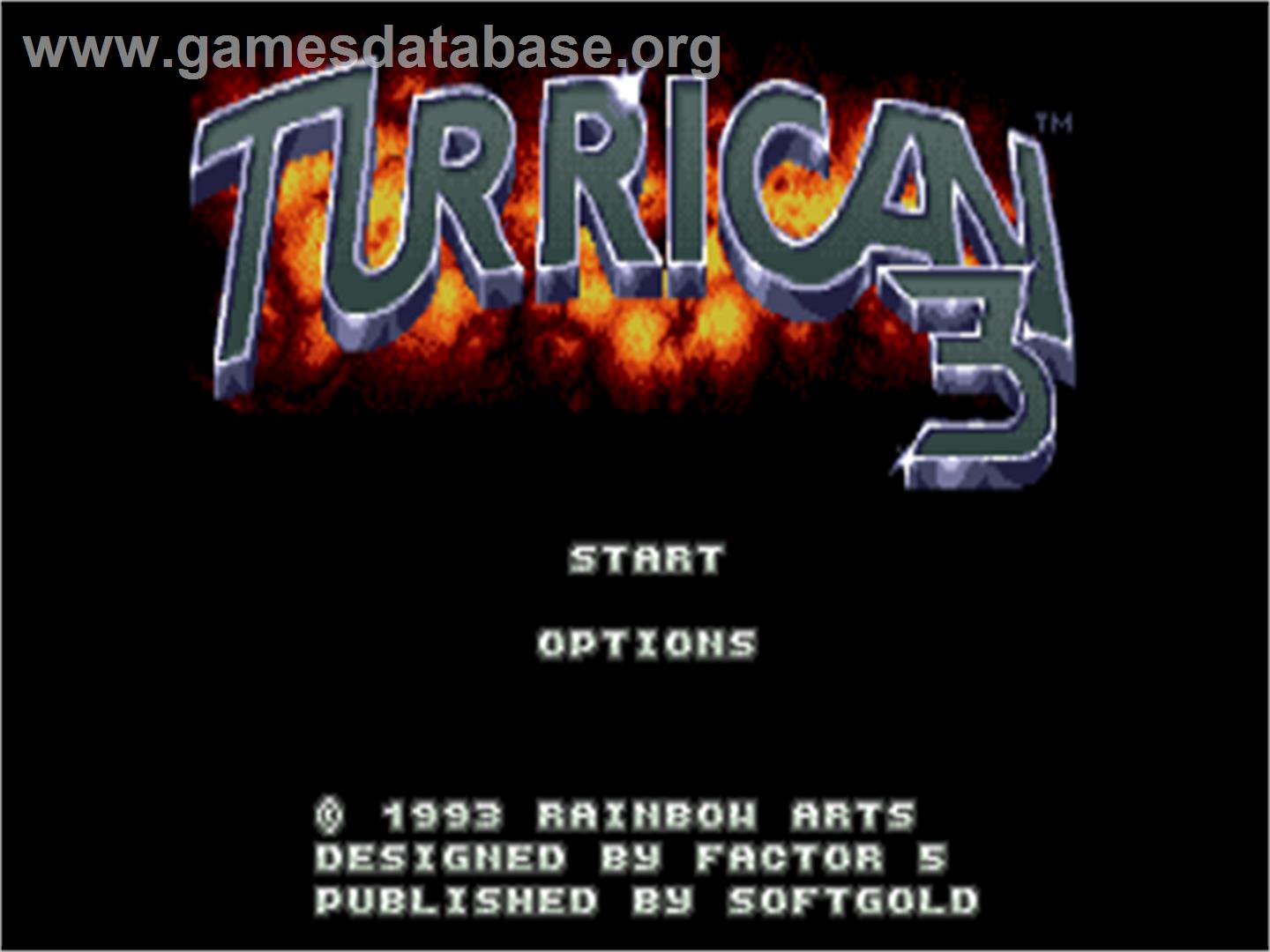 Turrican 3 - Commodore Amiga - Artwork - Title Screen