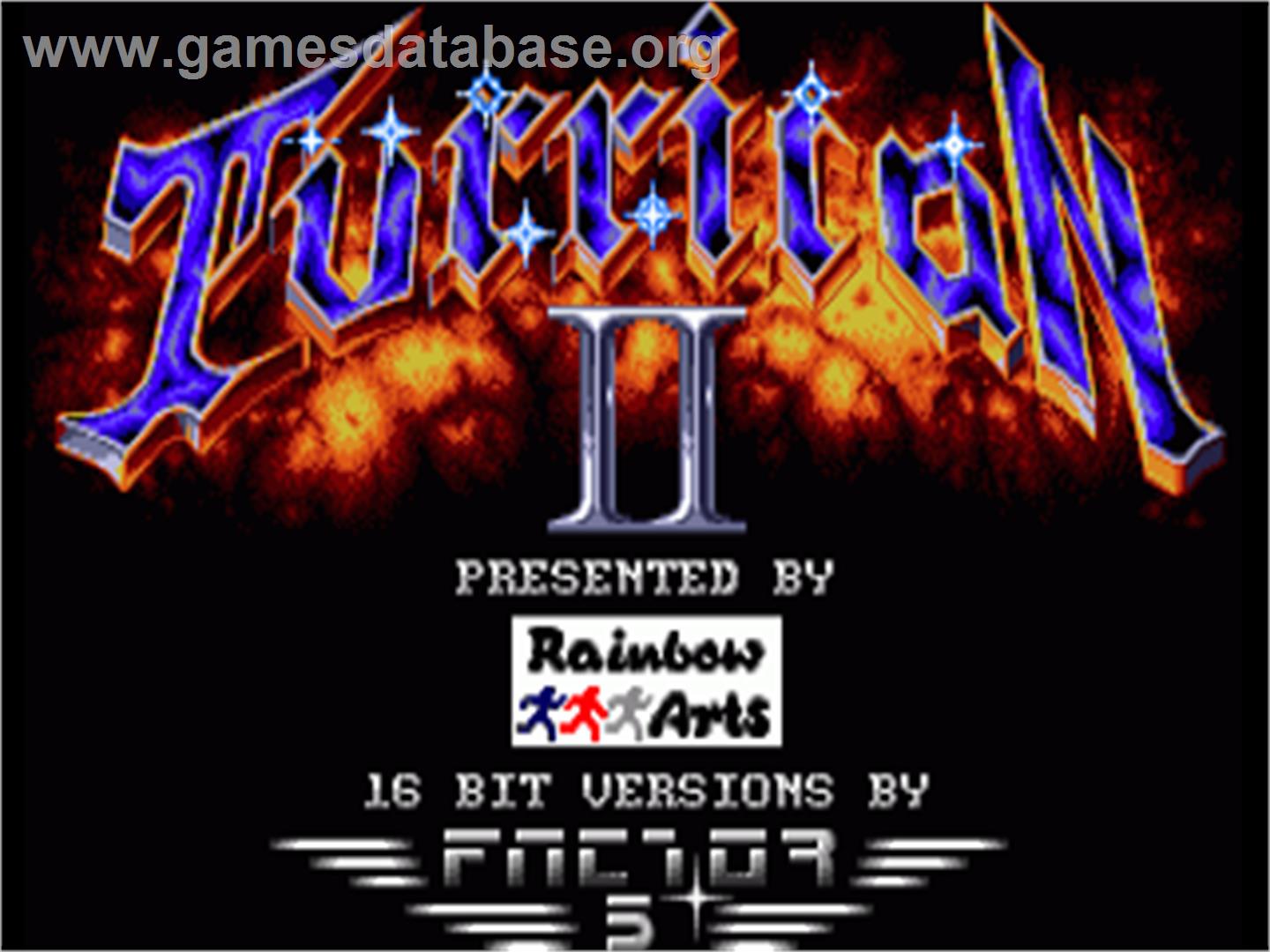 Turrican II: The Final Fight - Commodore Amiga - Artwork - Title Screen