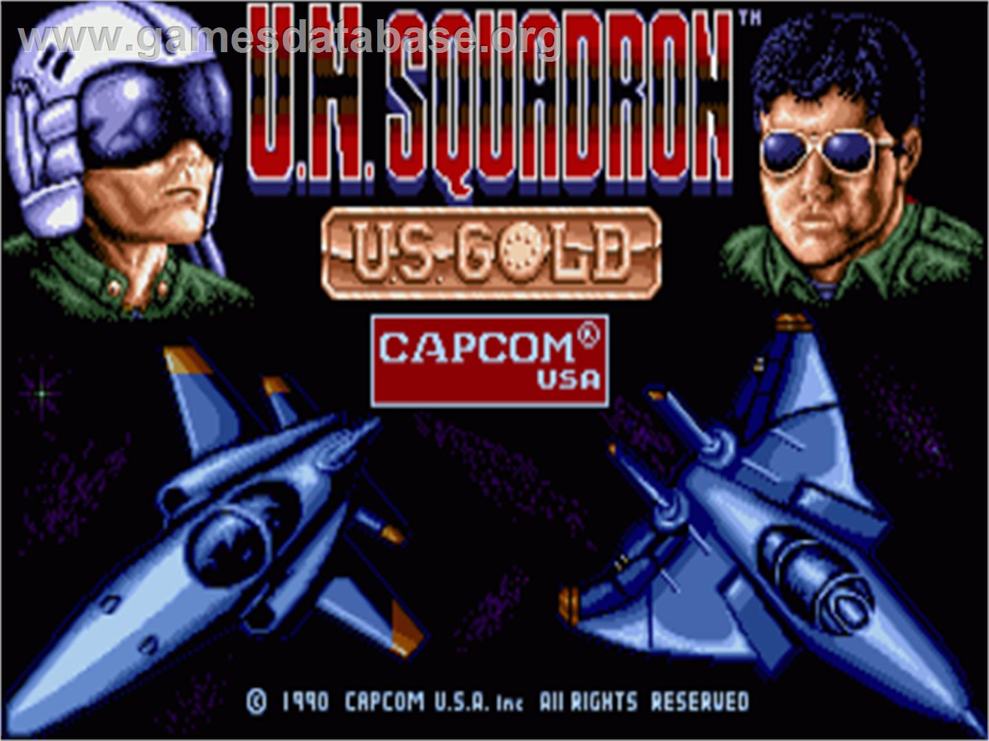 U.N. Squadron - Commodore Amiga - Artwork - Title Screen