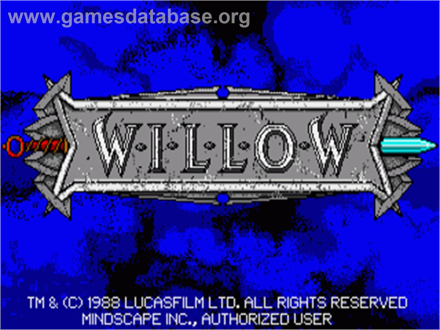 Willow - Commodore Amiga - Artwork - Title Screen