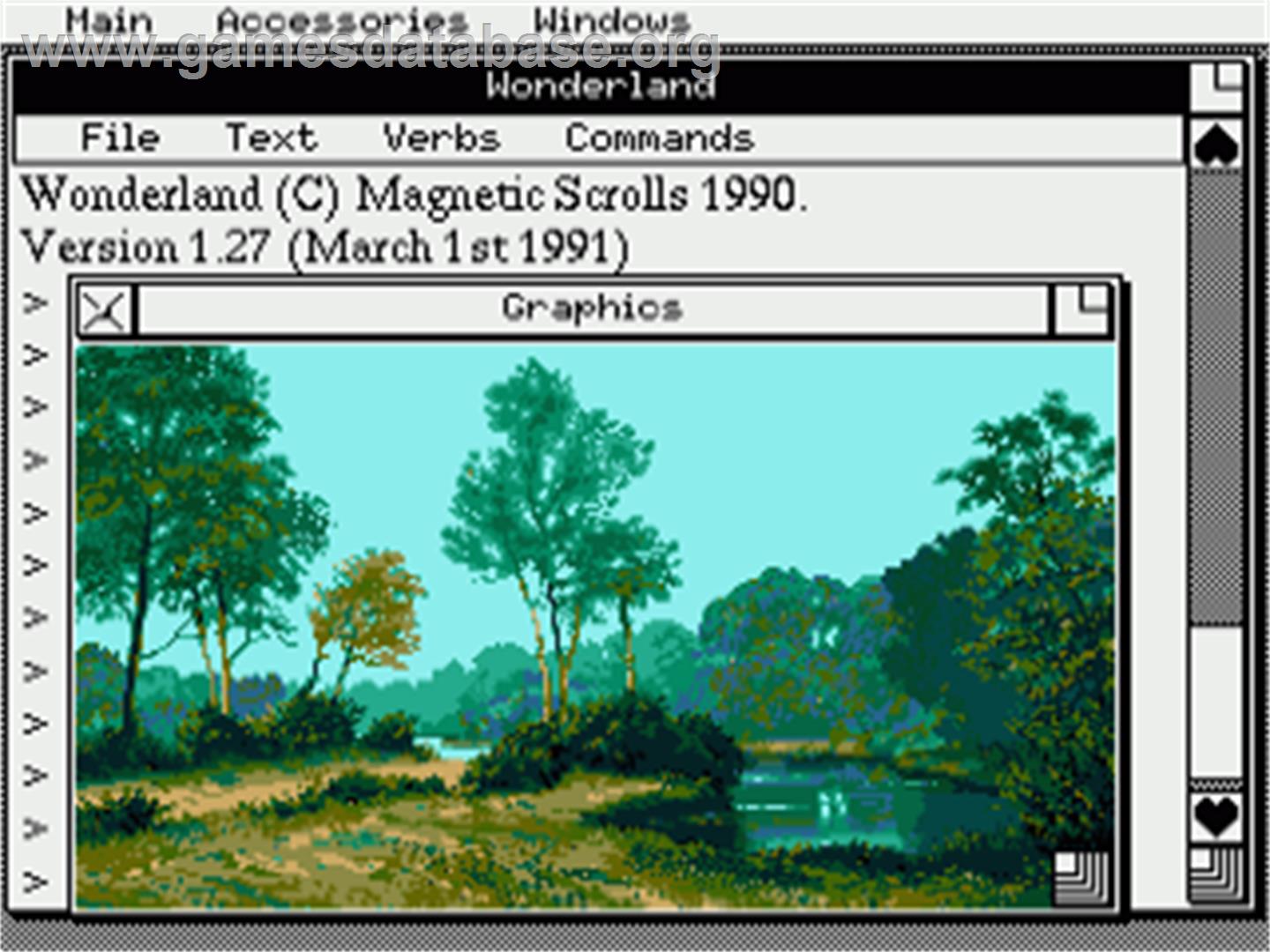 Wonderland - Commodore Amiga - Artwork - Title Screen