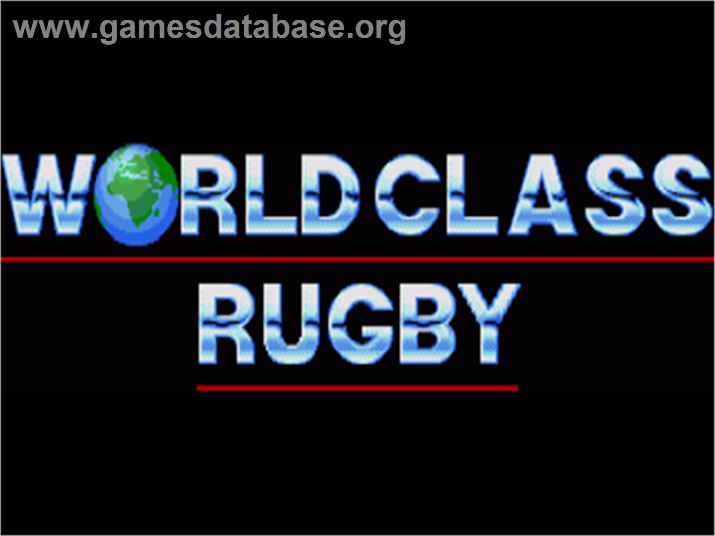 World Class Rugby - Commodore Amiga - Artwork - Title Screen