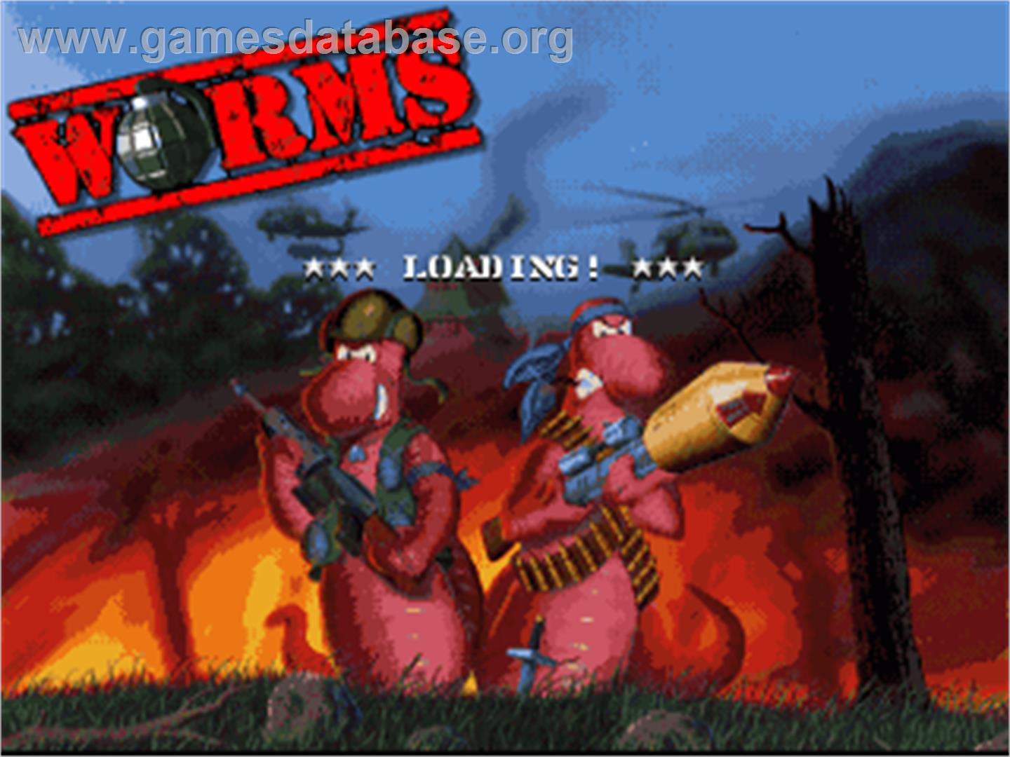Worms - Commodore Amiga - Artwork - Title Screen