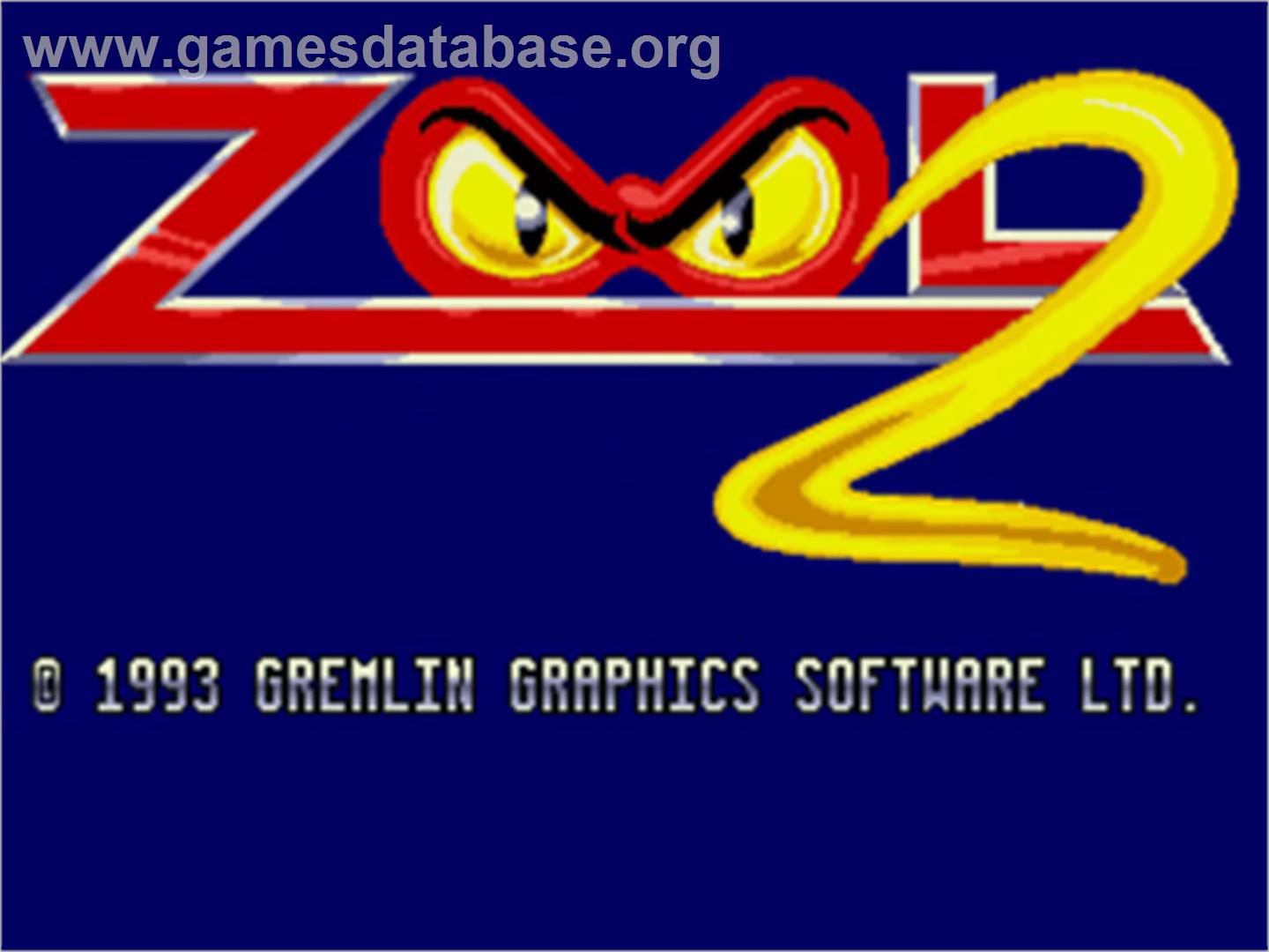 Zool 2 - Commodore Amiga - Artwork - Title Screen