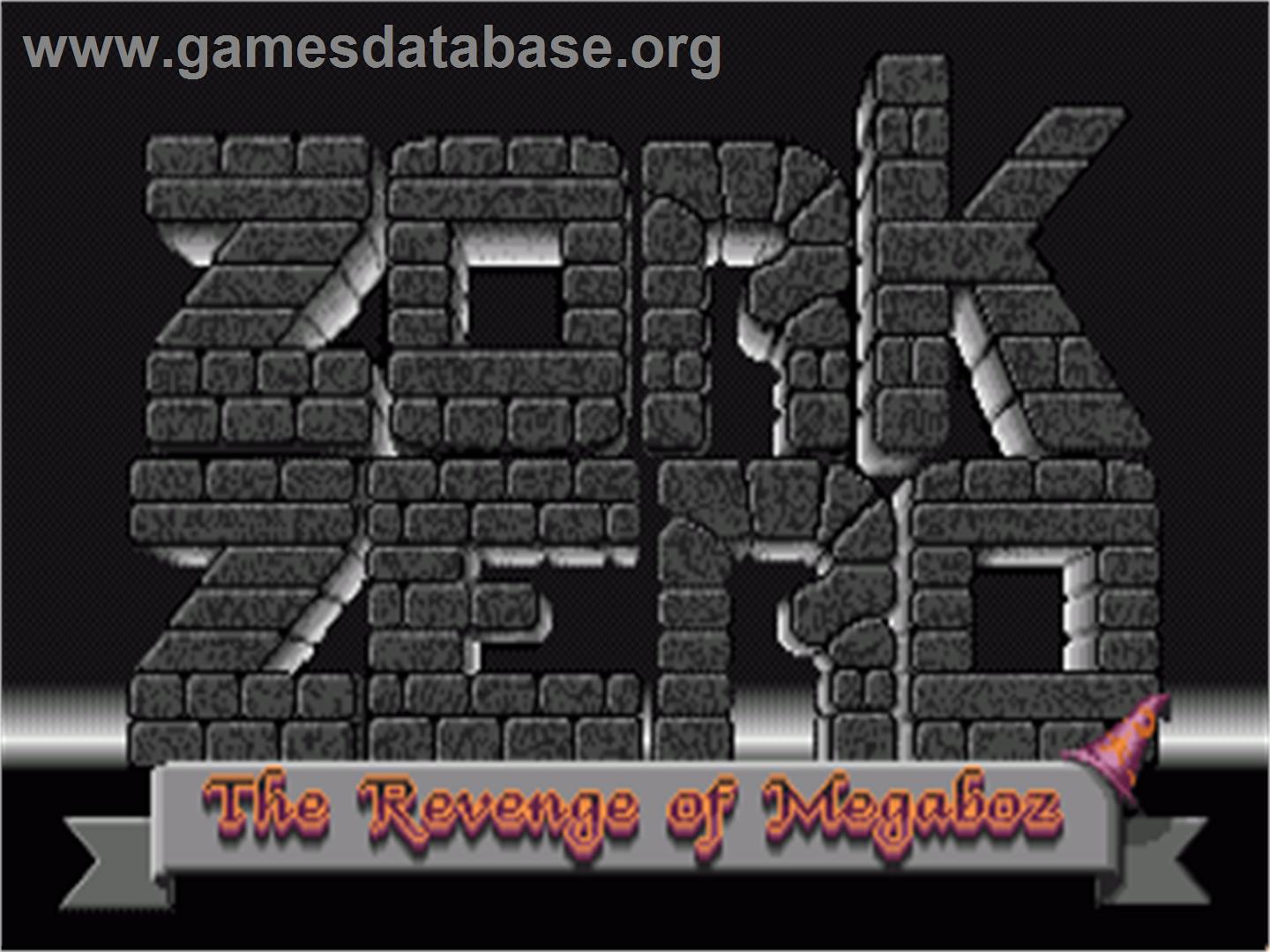Zork Zero: The Revenge of Megaboz - Commodore Amiga - Artwork - Title Screen