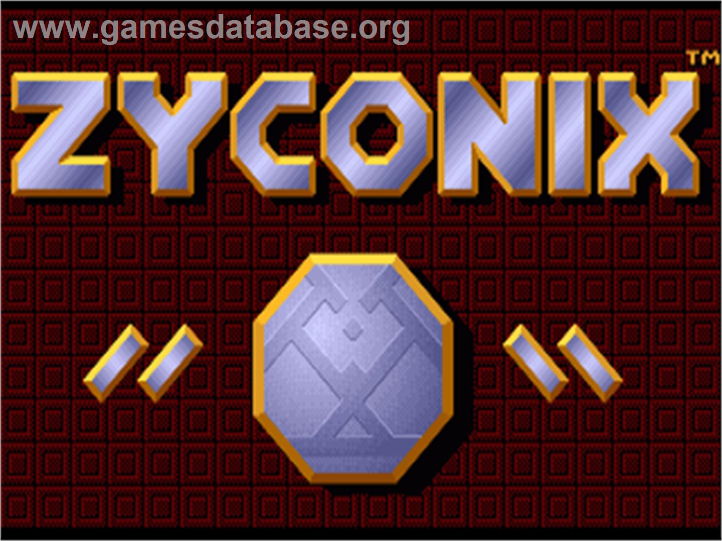 Zyconix - Commodore Amiga - Artwork - Title Screen