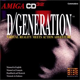 Box cover for D/Generation on the Commodore Amiga CD32.