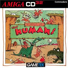 Box cover for Humans 1 and 2 on the Commodore Amiga CD32.