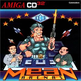 Box cover for Mean Arenas on the Commodore Amiga CD32.