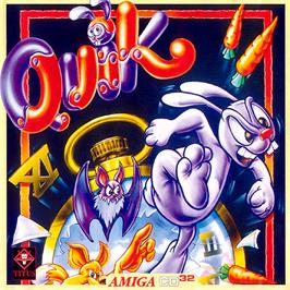 Box cover for Quik the Thunder Rabbit on the Commodore Amiga CD32.