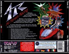 Box back cover for ATR: All Terrain Racing on the Commodore Amiga CD32.