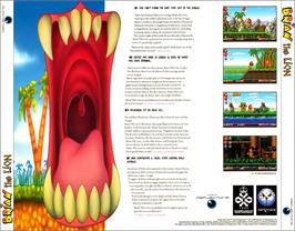Box back cover for Brian the Lion on the Commodore Amiga CD32.