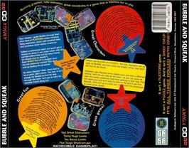 Box back cover for Bubble and Squeak on the Commodore Amiga CD32.