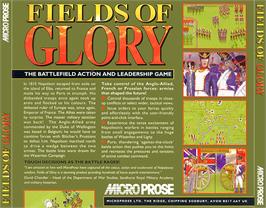 Box back cover for Fields of Glory on the Commodore Amiga CD32.