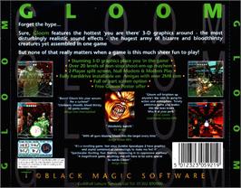 Box back cover for Gloom on the Commodore Amiga CD32.
